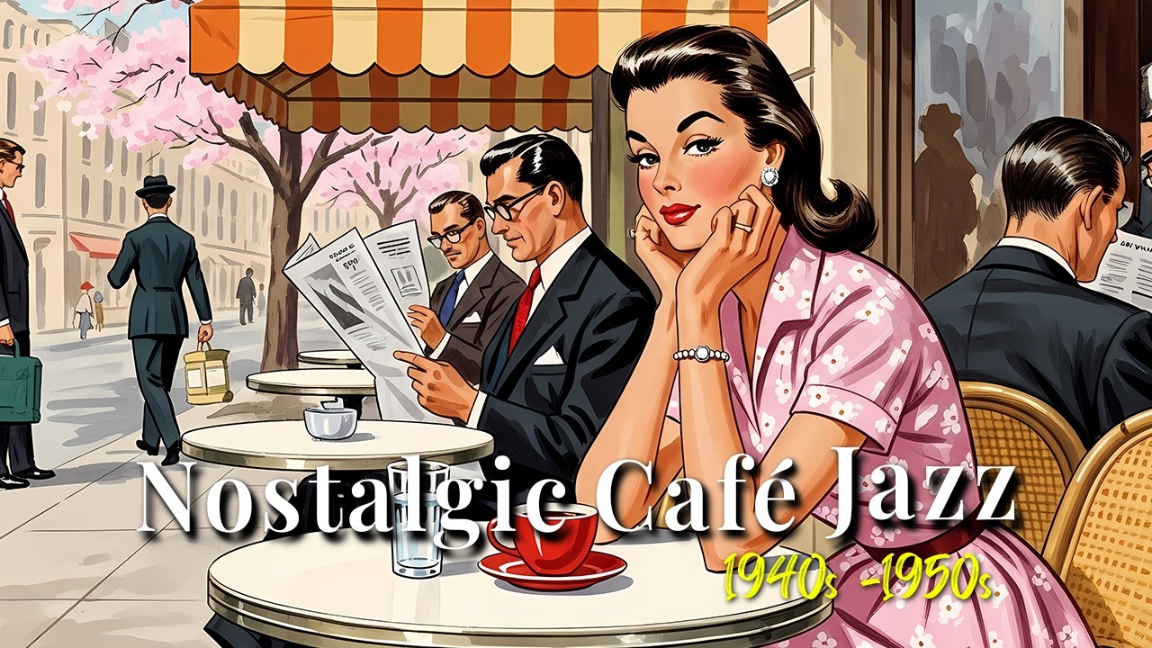 Pastel Spring Café – Timeless 40s–60s Jazz for Calm Cozy Moments