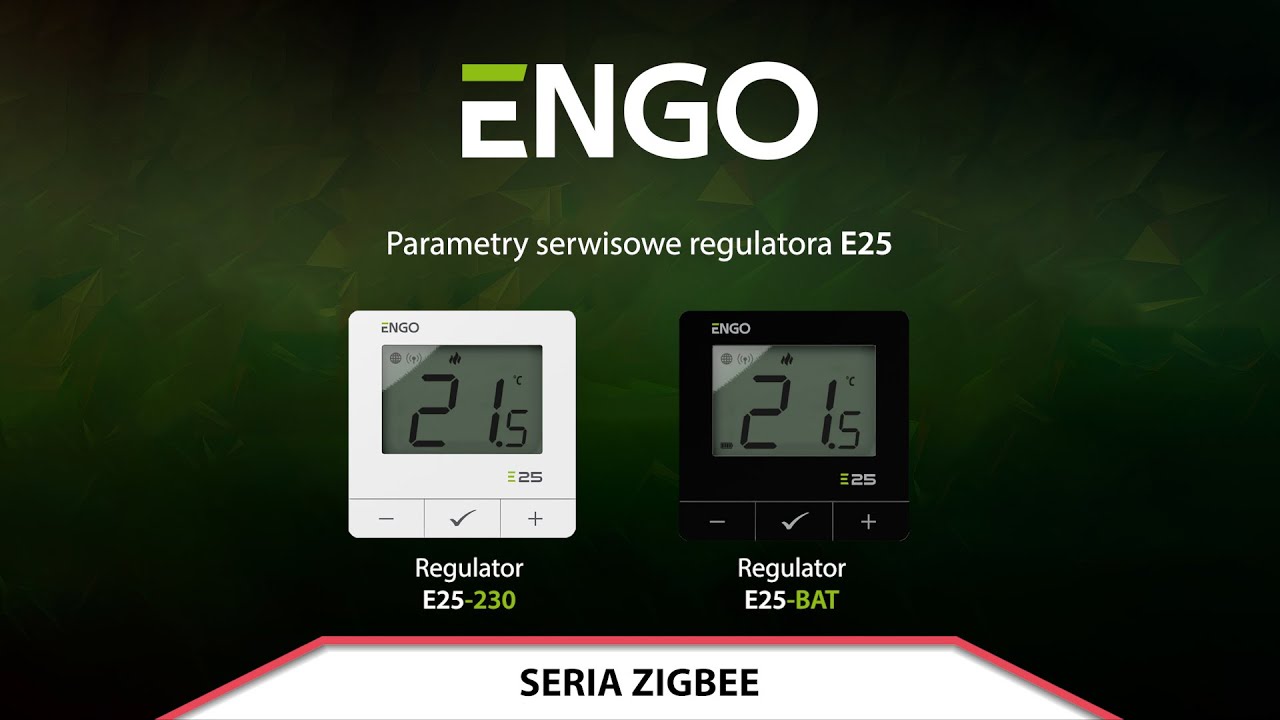 Parametry serwisowe regulatora E25