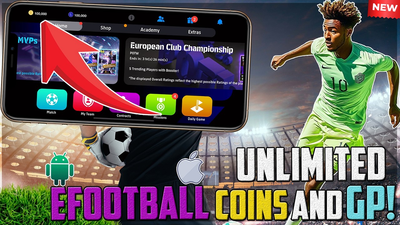 eFootball Hack/Mod Apk - How to Get UNLIMITED Coins & GP Points on eFootball 2026 (iOS Android)