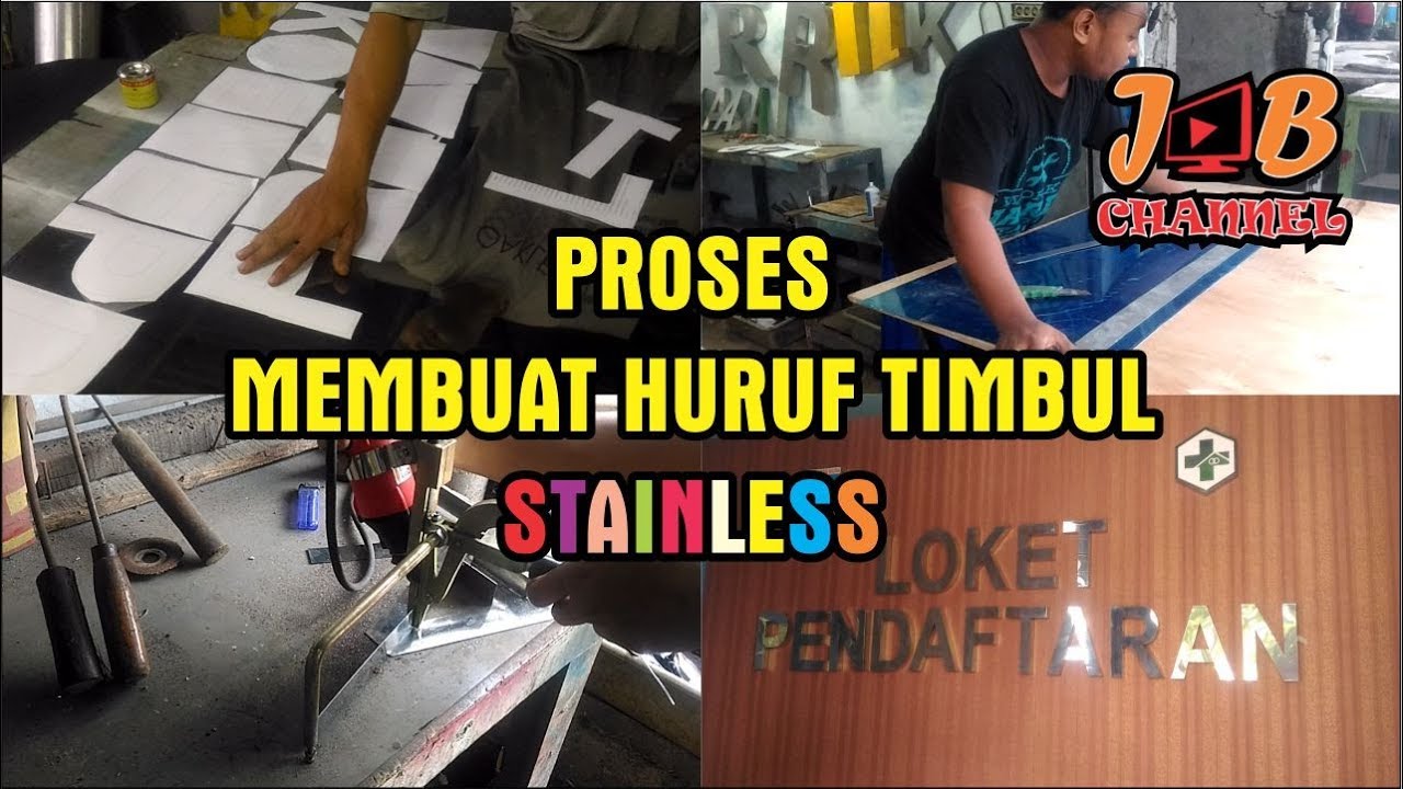 (TUTORIAL RAHASIA) Cara pembuatan huruf timbul stainless LOKET PENDAFTARAN