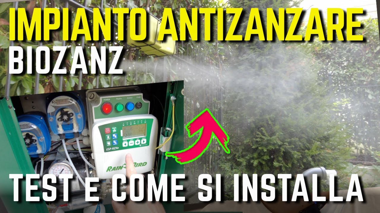 Impianto antizanzare BIOZANZ installazione e FUNZIONA DAVVERO ?