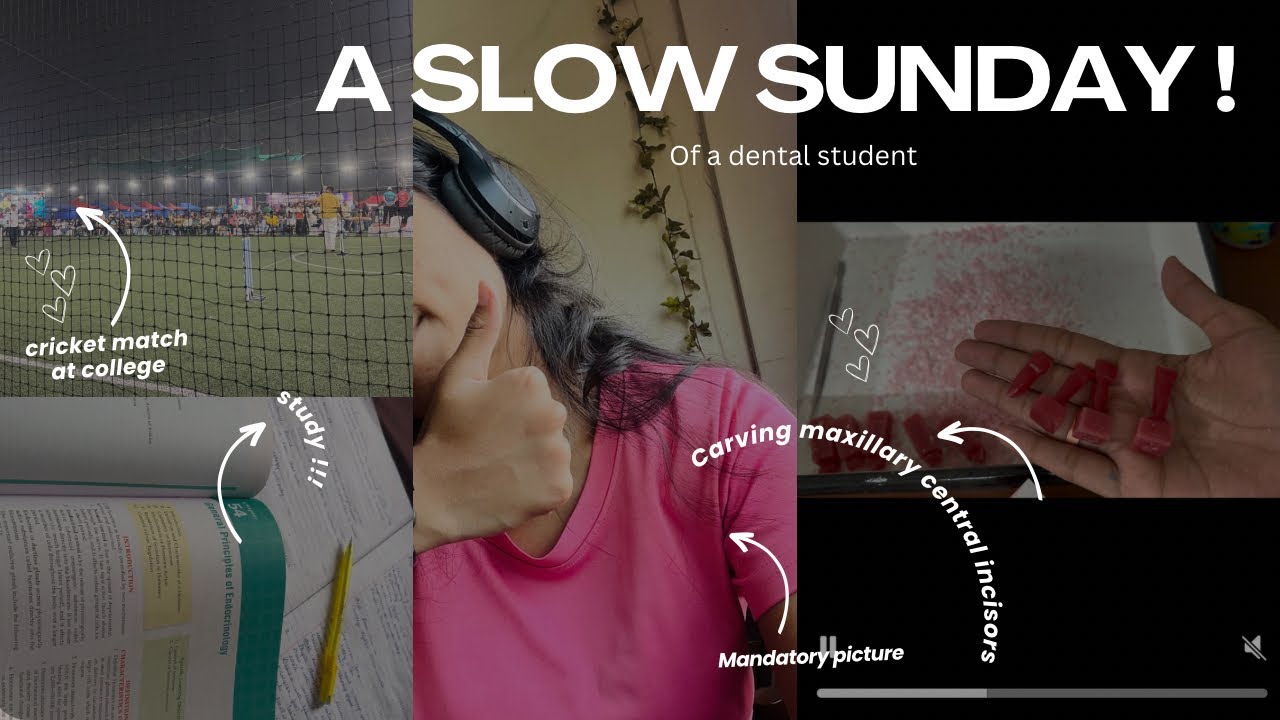 A Slow Sunday in the life of a Dental Student| Carving Central Incisor| Terna Dental College |