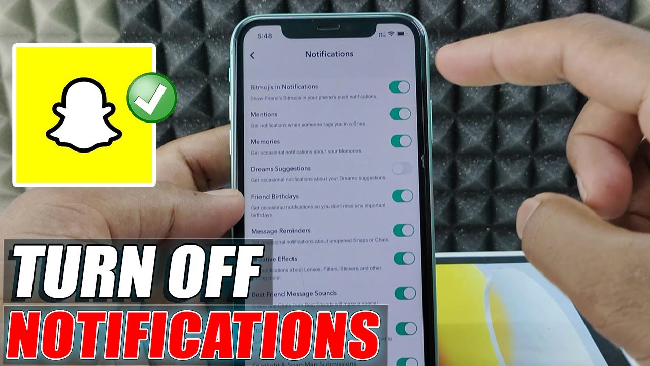 how to off notifications on snapchat in iphone? | 2 Ways!