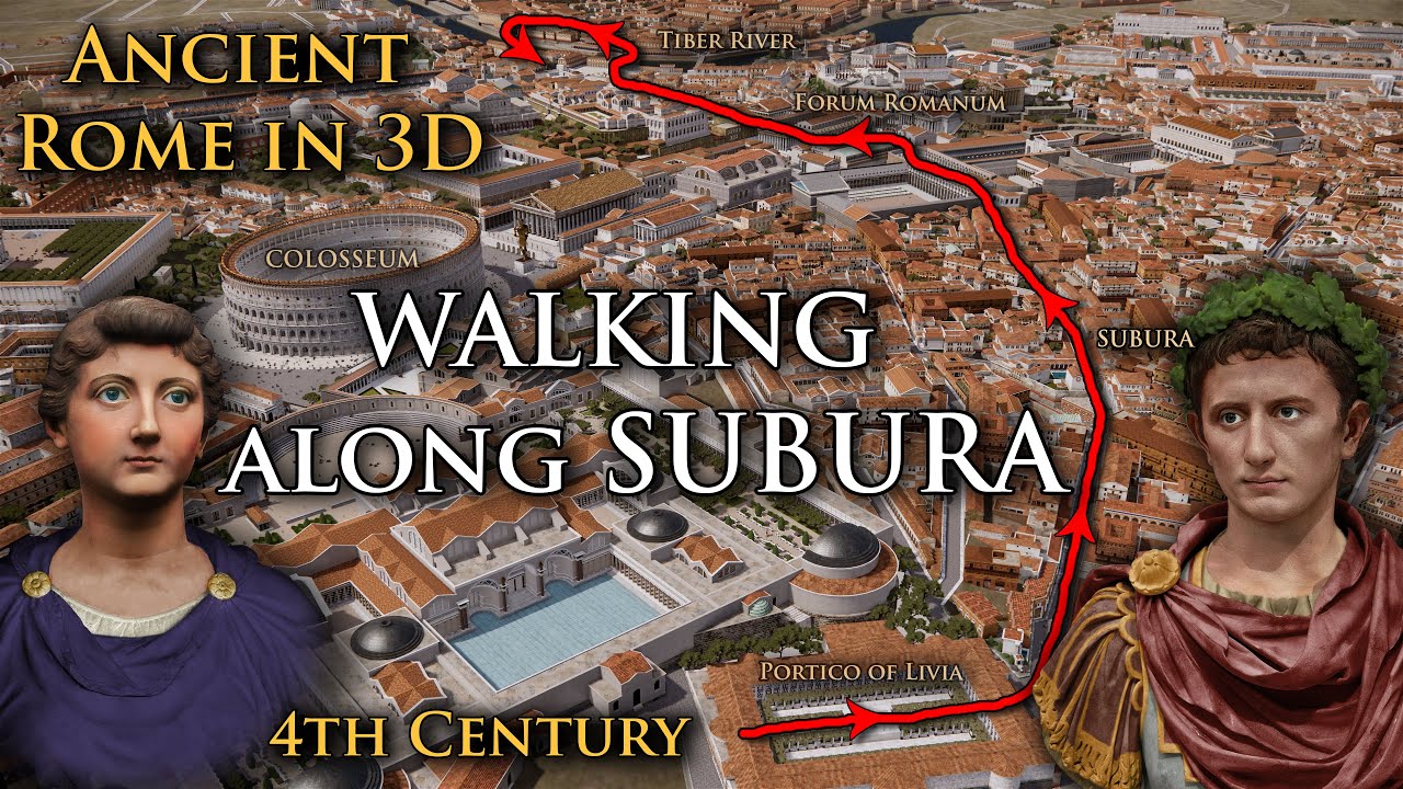 Ancient Rome in 3D - Virtual walking along Subura