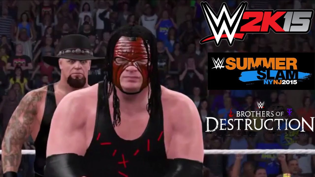 WWE 2K15 Custom Scenario: Masked Kane returns & helps Undertaker beat Brock Lesnar Summerslam 2015