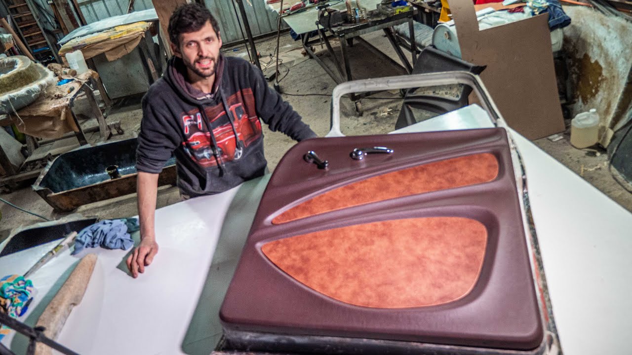 Tapizado de paneles de puerta personalizados para camioneta Chevrolet 1956
