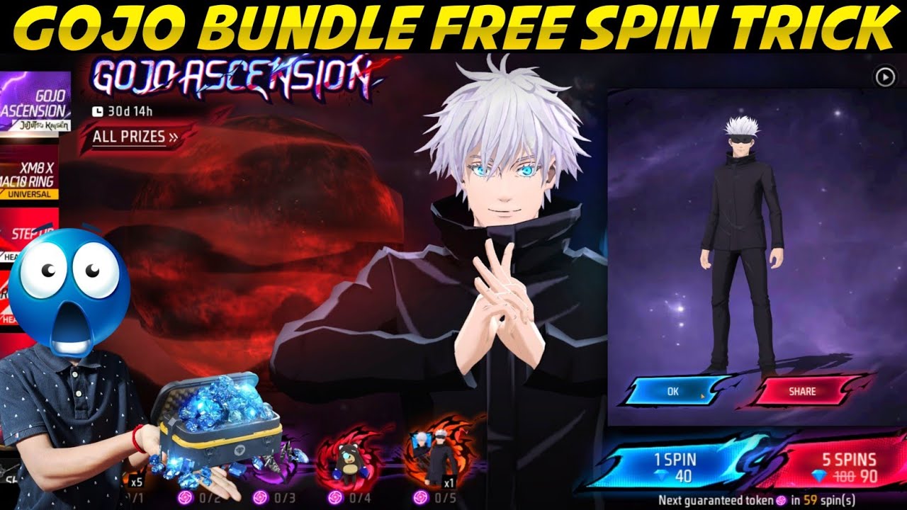 Gojo Ascension Event Spin Free Fire | Gojo Bundle Spin Free Fire | Free Fire New Event Today |