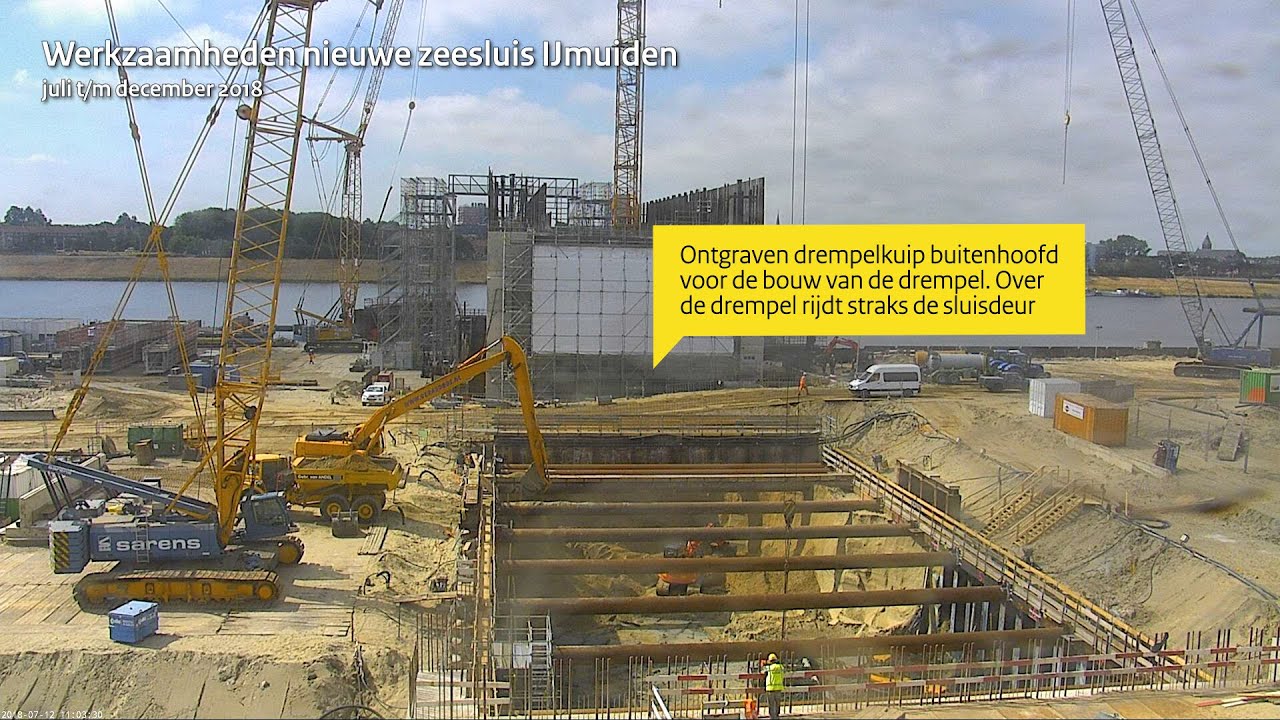 Werkzaamheden Zeesluis IJmuiden Q3 en Q4 2018 | Timelapse