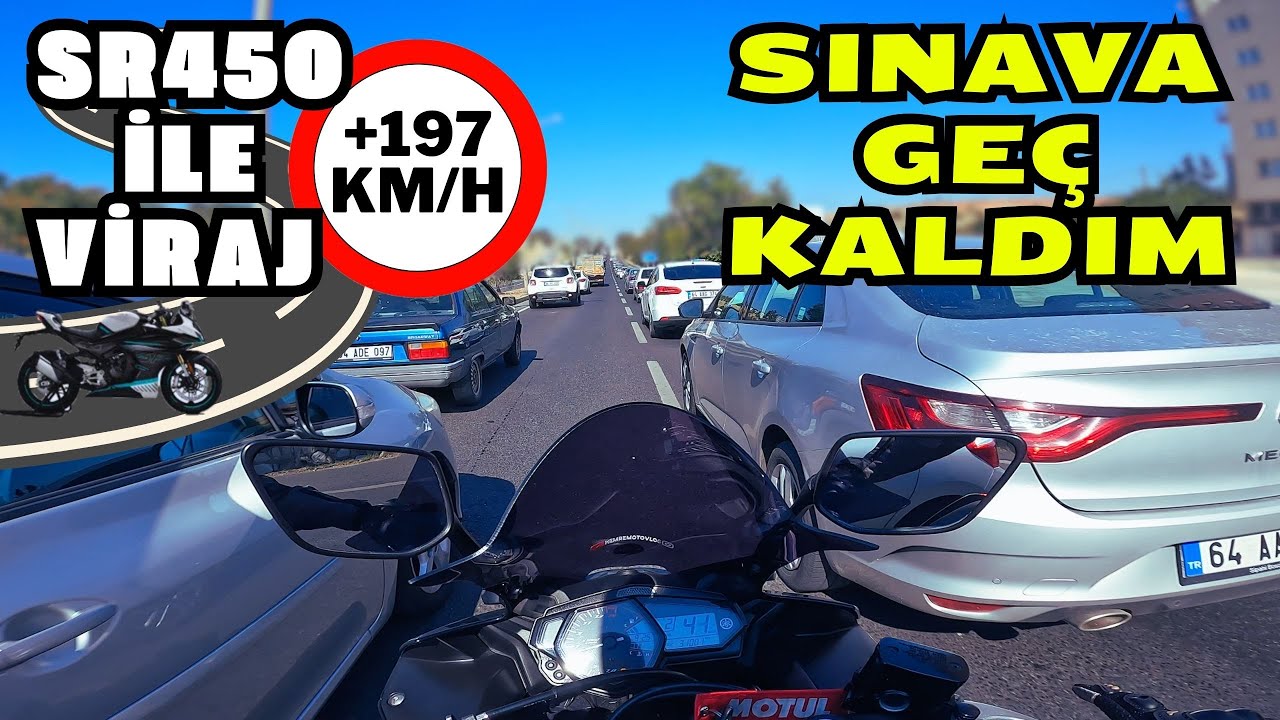 SINAVA YETİŞTİM!  |  450SR KULLANDIM!  |  R25 İLE VİRAJ YAPTIM!