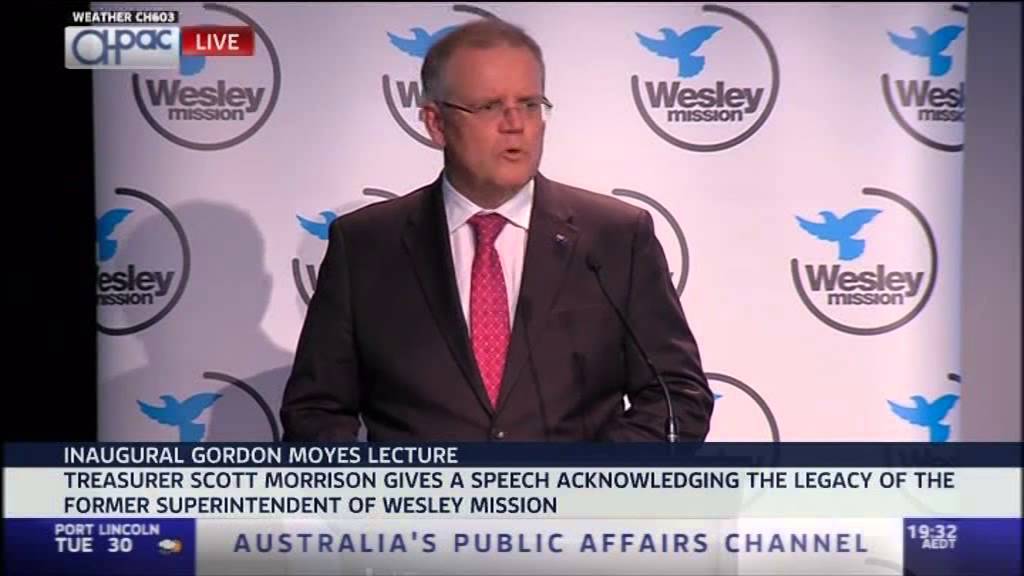 Scott Morrison Delivers the inaugural Gordon Moyes Lecture