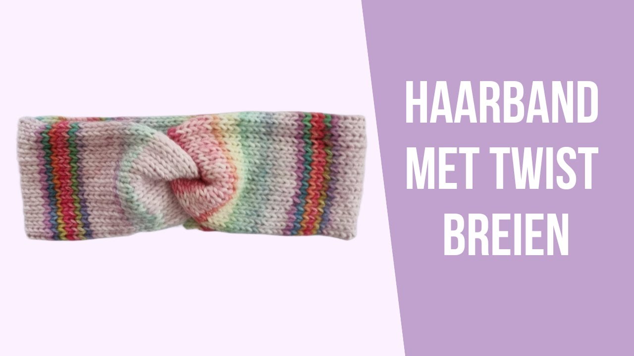 Haarband met twist breien
