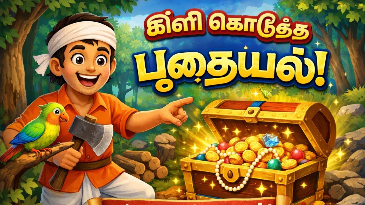 கிளி கொடுத்த புதையல்|Tamil story for kids|Animated moral stories