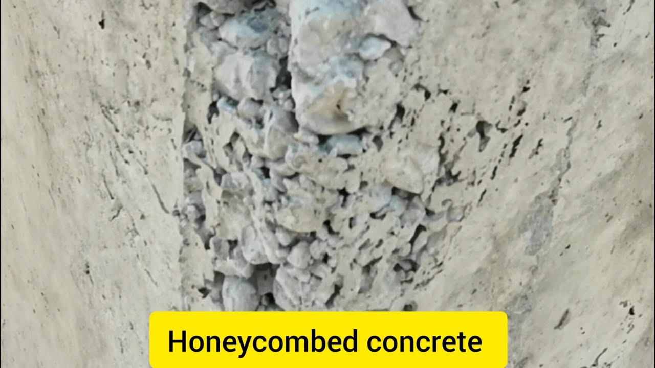 honeycombed concrete? how honeycombing happens? how to solve it? (Concrete reinforced column)
