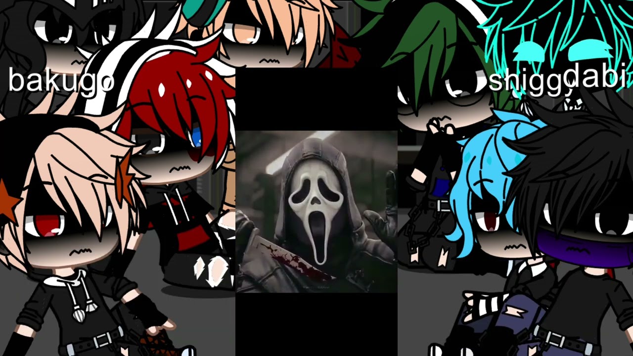 {my MHA Characters react to Deku past life as Ghost face part 1/3￼}￼{read description}