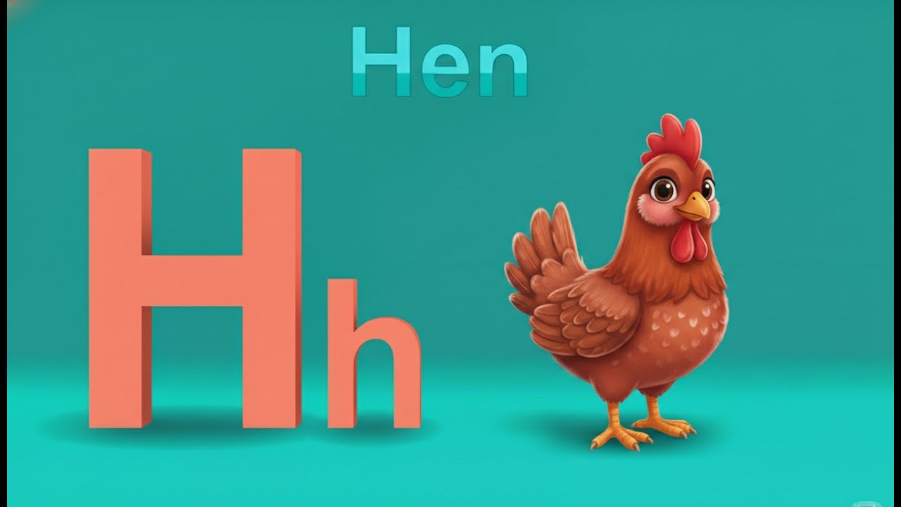 Letter H Song | H for Hen, Horse, Helicopter & House | ABC Learning for Kids