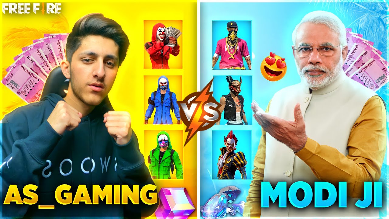 A_s Gaming Vs Modi Ji Best Best Collection versus 😍 Who Will Win - Garena Free Fire