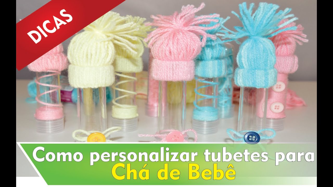 Dica de lembrancinha para Chá de Bebê - Tubetes