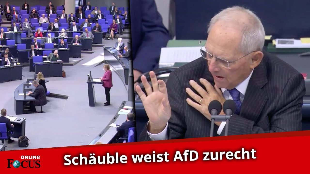 Bei Merkel-Rede bricht im Bundestag Chaos aus - Schäuble macht Ansage an AfD
