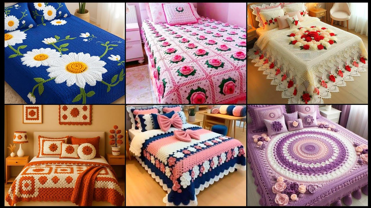 Highly Demanding Crochet Bed Sheets Design Crochet Home Decoration Ideas #Freepattren  #knittig 