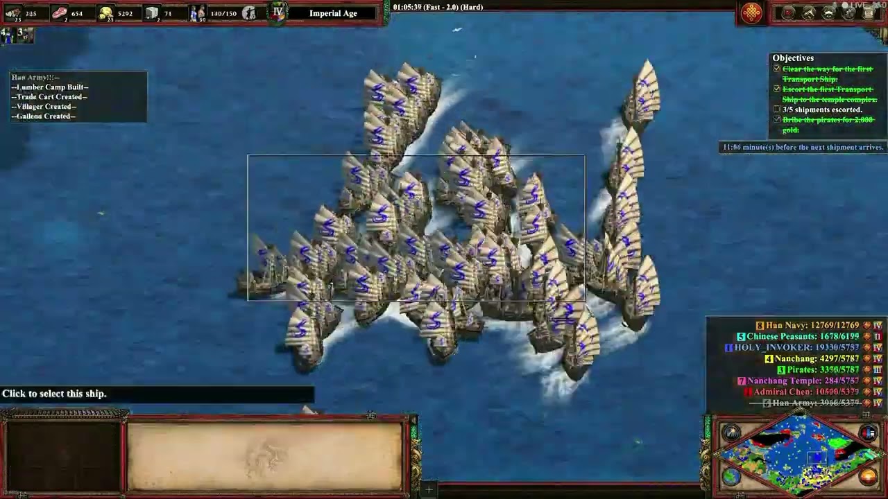Age of Empires 2 DE - Lake Poyang (Hard Difficulty)