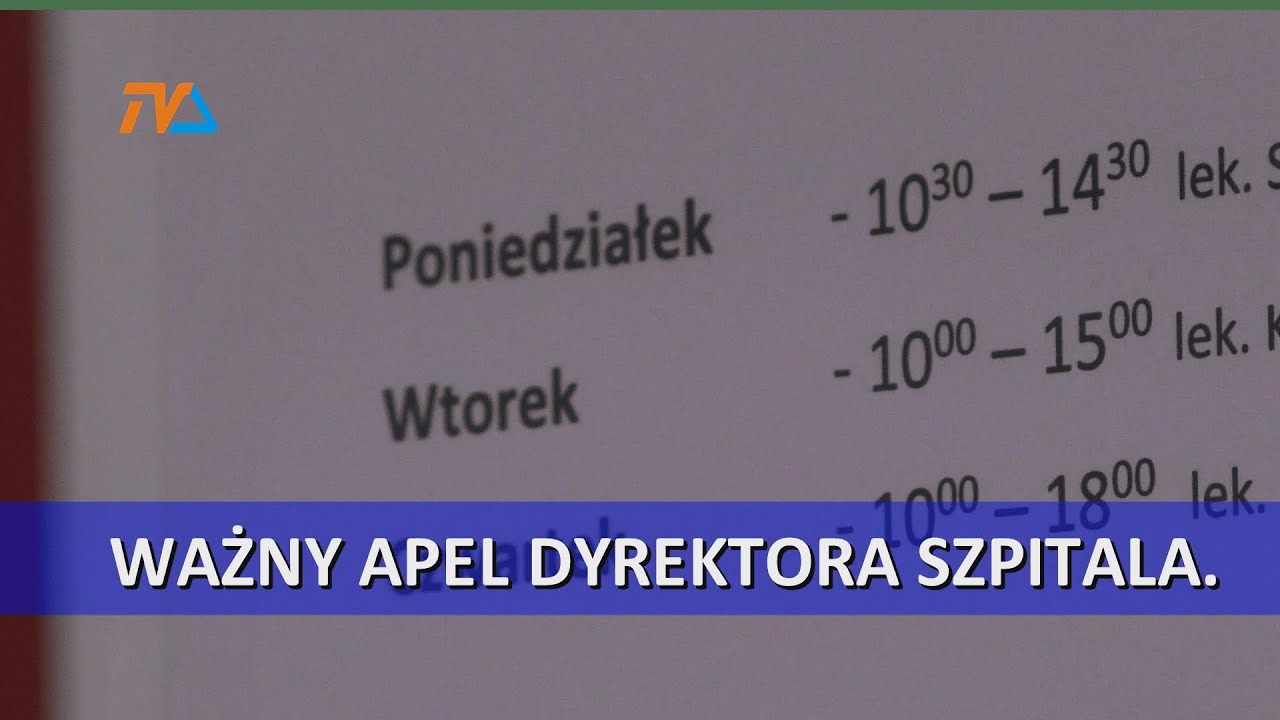 Ważny apel dyrektora suwalskiego szpitala. |TV SUWAŁKI