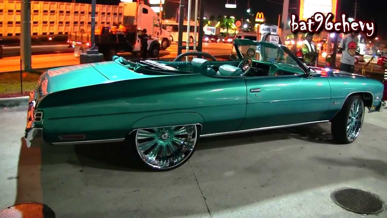 Teal 1975 Caprice Donk Vert on 26