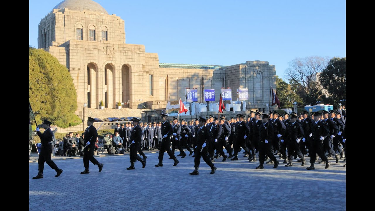 20250110警視庁年頭部隊出動訓練2025（１）リハーサル～徒歩部隊分列行進【ＨＤ・原画４Ｋ】