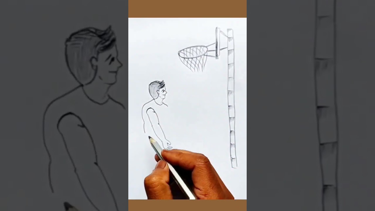 How to draw a boy playing basketball#shorts#viral#basketball#drawing#pencilsketch#shortsvideo
