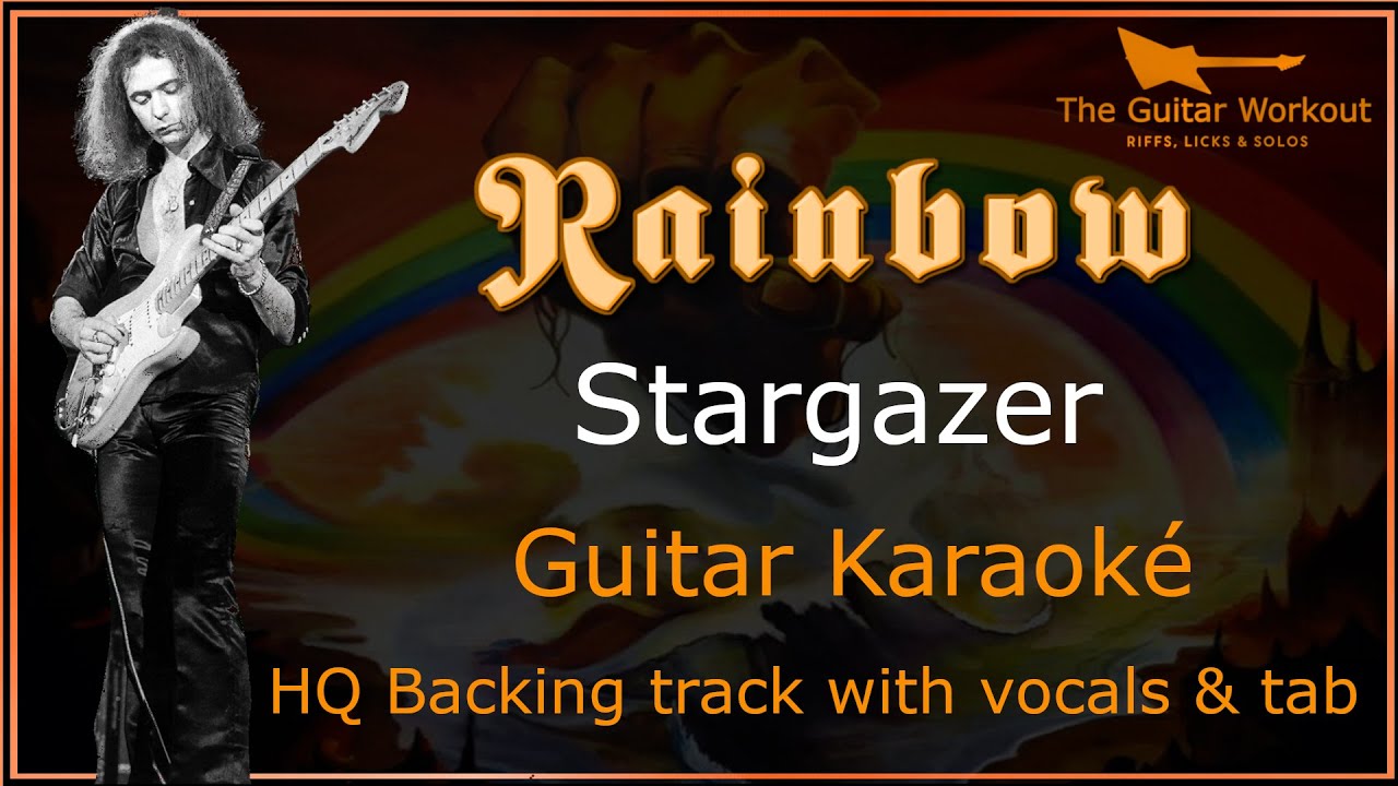 Rainbow - Stargazer (HQ Backing Track with vocals & tab | Guitar Karaoke)