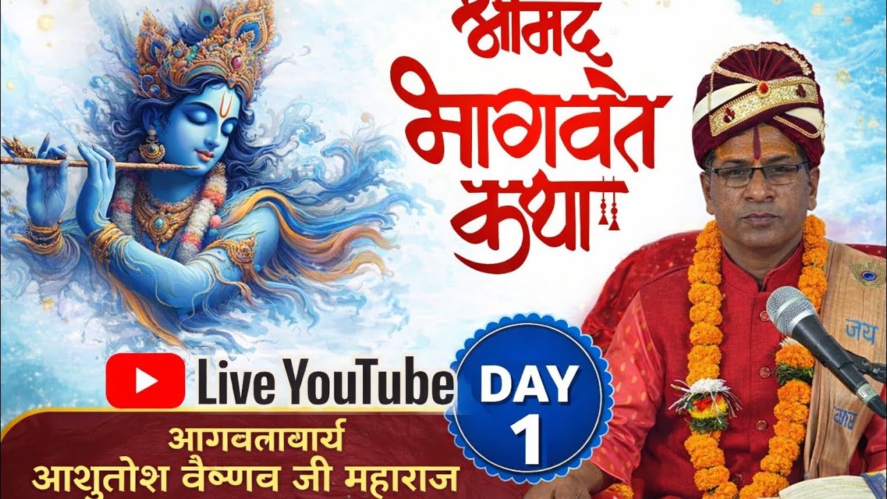 भागवताचार्य श्री आशुतोष वैष्णव जी महाराज धमधा वाले day 1