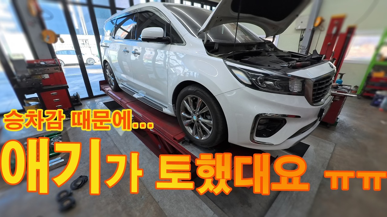 [테인 일체형 서스펜션] 애기가 멀미하고 토했대요 더뉴카니발 뒷좌석 승차감 개선
