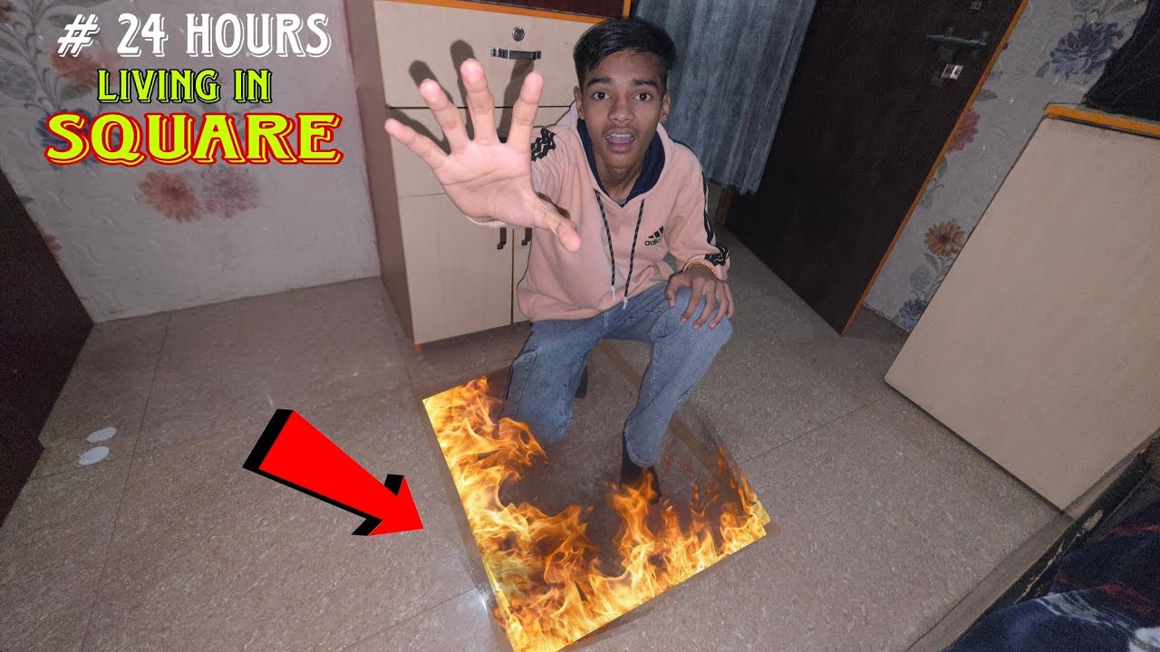 24 hours living in a square 😧|ayushkashyapvlogs|#24hours 