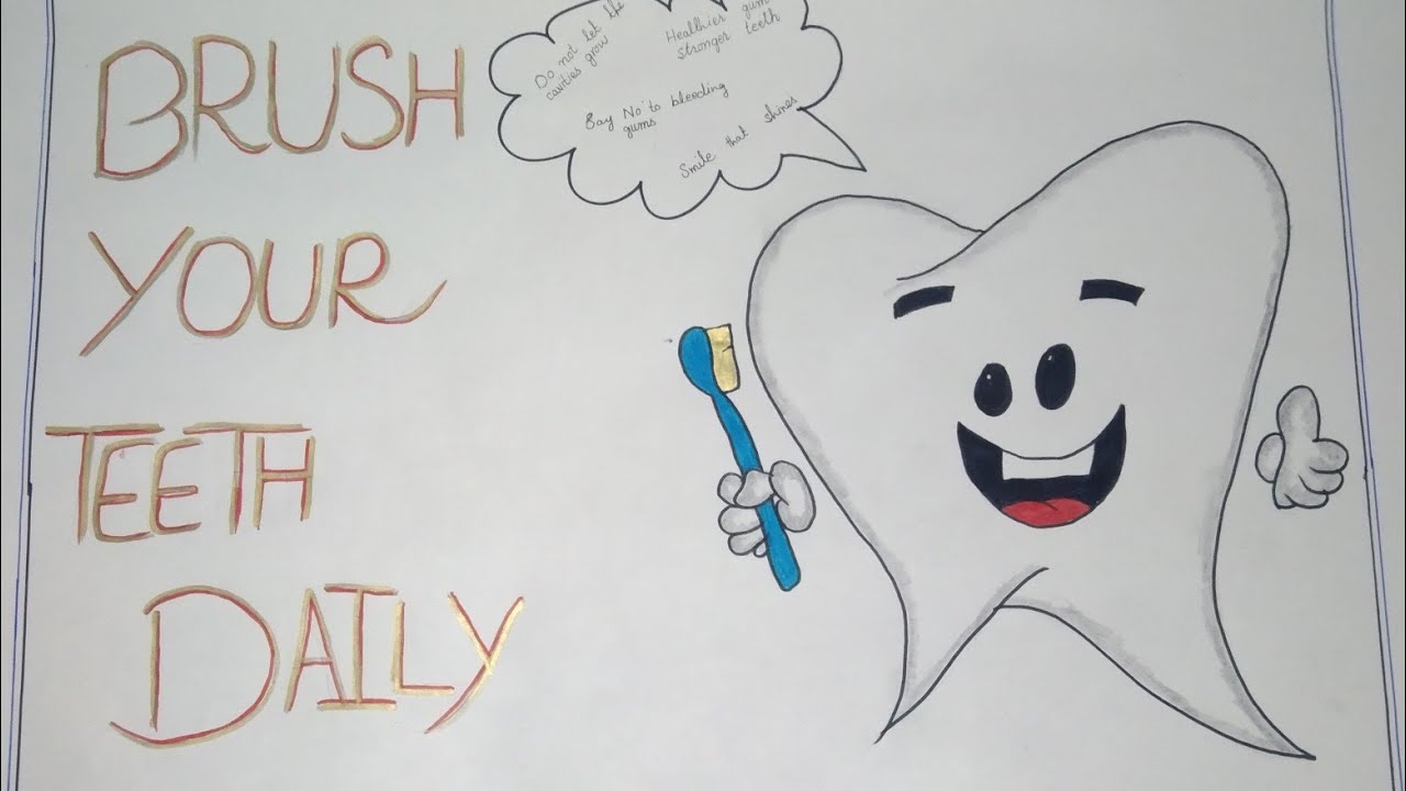 Poster on dental health care | Unique poster on world day | teeth chart for classroom