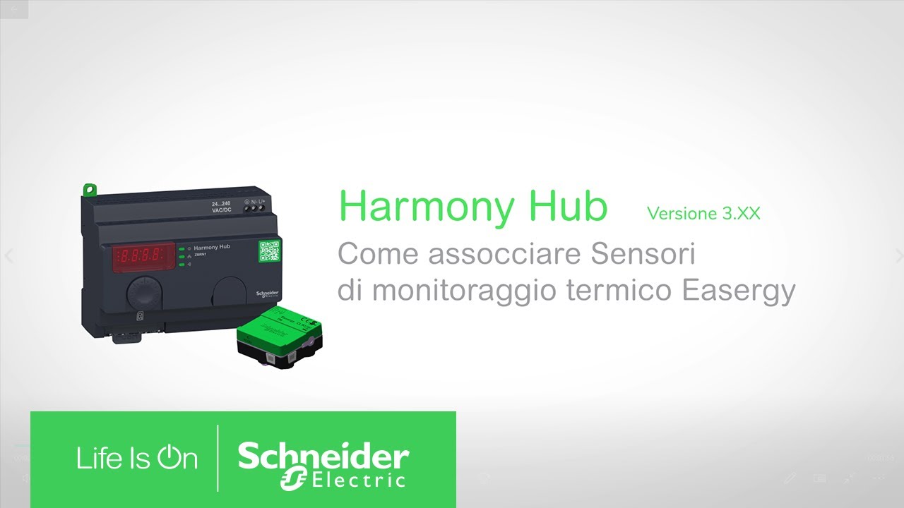 Harmony HUB-come associare un sensore CL110_ZBRTT1 wireless Easergy | Schneider Electric Italia