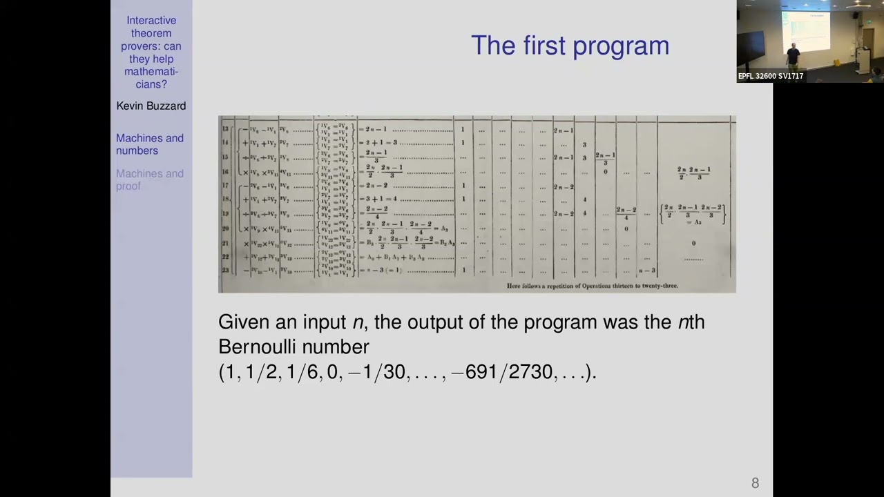 Abdulle Lecture - Interactive theorem provers : can they help mathematicians ? - Prof. Kevin Buzzard