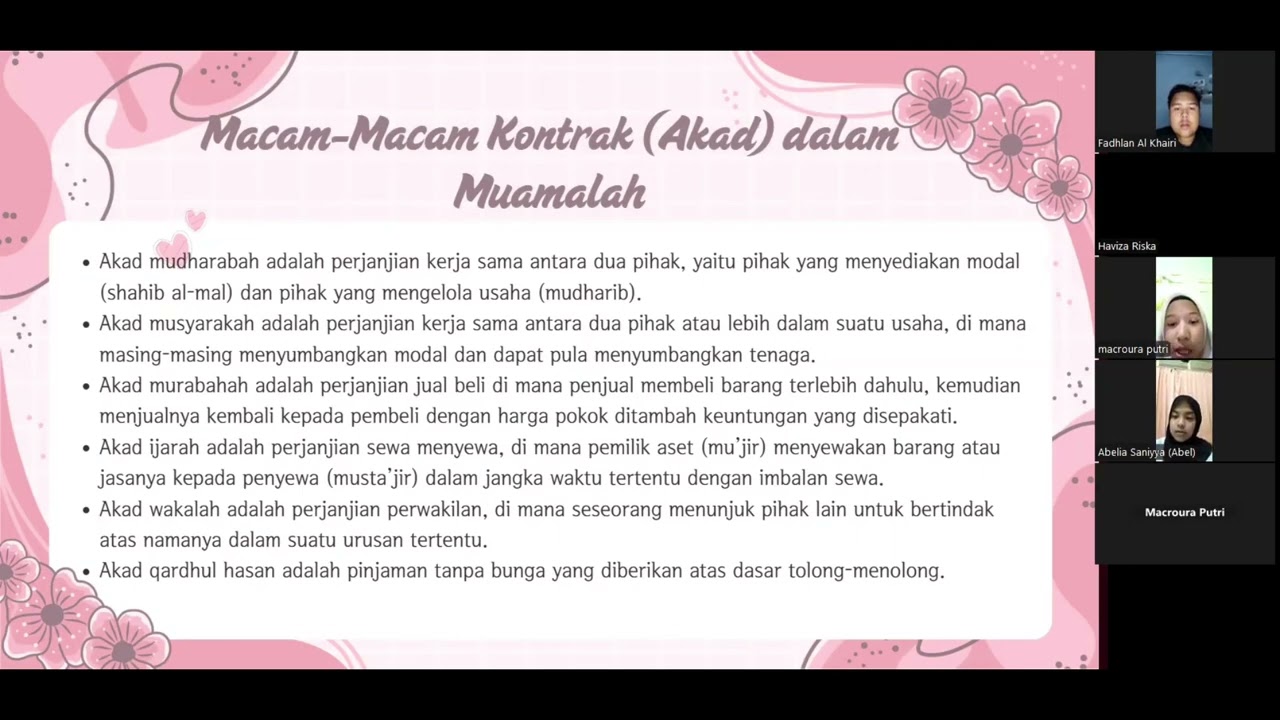 Persentasi Hukum Kontrak dan Wanprestasi dalamPerspektif Prinsip Ekonomi Syariah kelompok 3