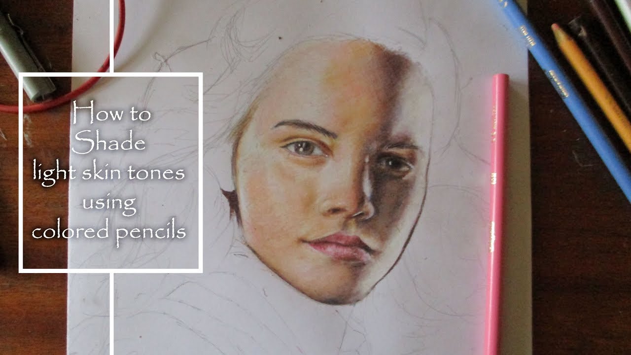 How to color, blend light skin tones with colored pencils || blending tips