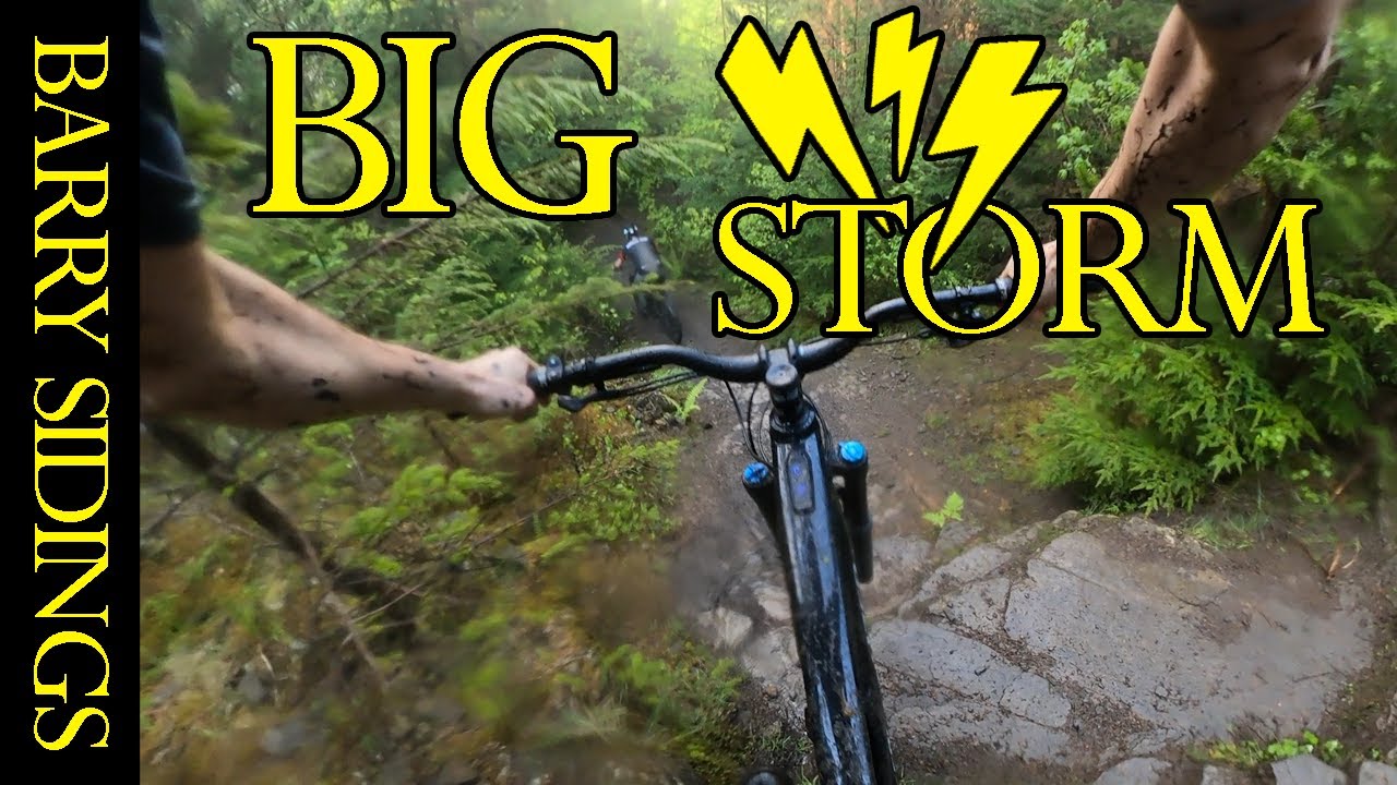 CAUGHT IN A THUNDERSTORM ??? WILD EMTB RIDE AT BARRY SIDINGS