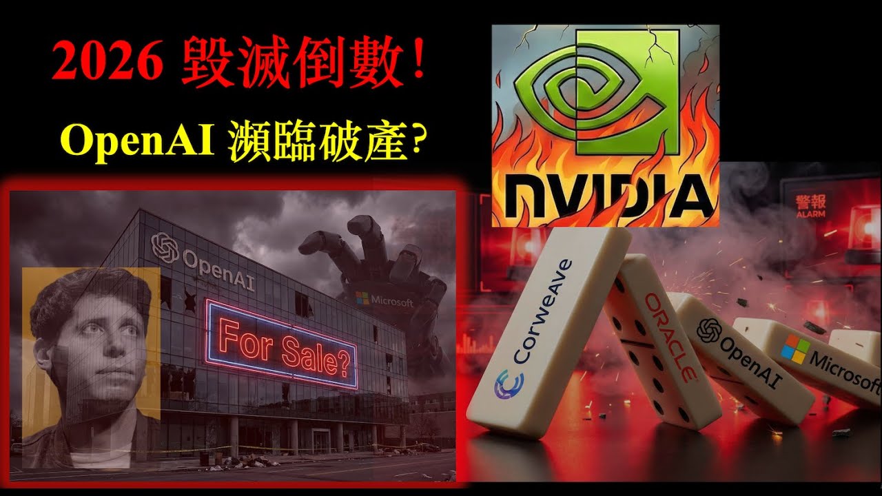 2026 毀滅倒數！OpenAI 瀕臨破產？｜「循環融資」黑洞｜誰在裸泳？｜深度解構 Code Red 危機 (下)【CC中文字幕】