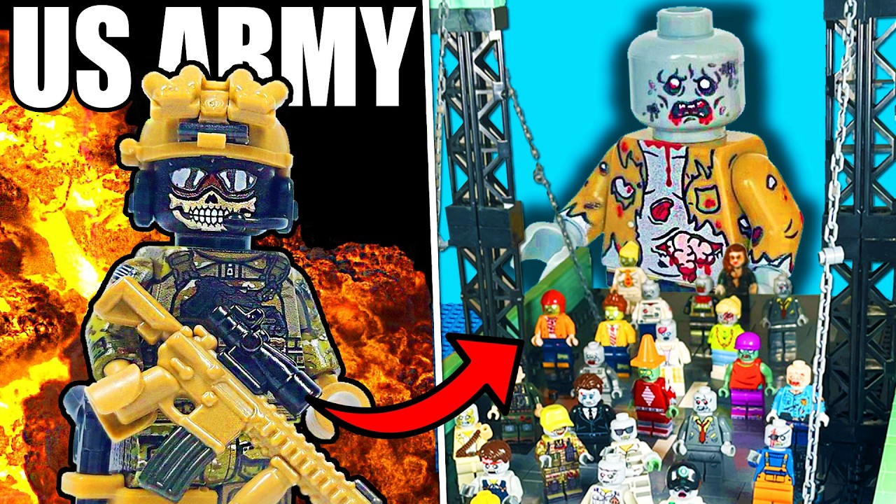 I built a LEGO ZOMBIE ARMY Bridge Invasion!