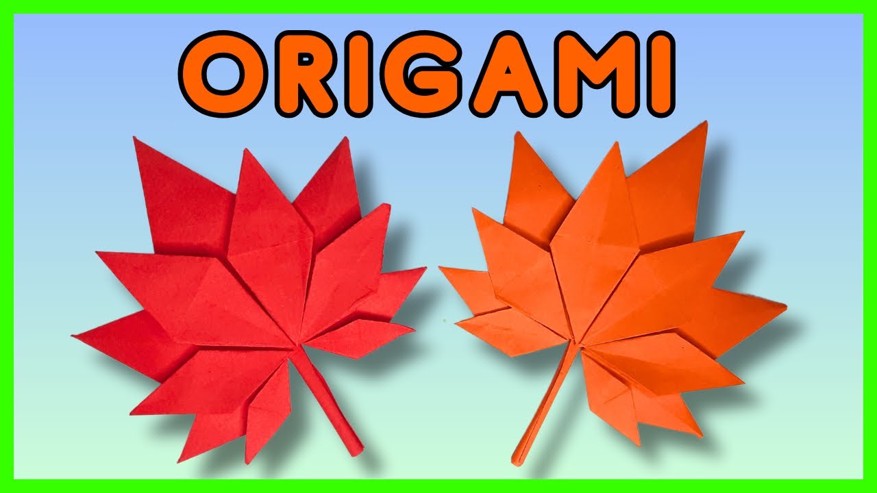 ⩥ Hojas de Otoño de Origami 🍂 | Papiroflexia PASO A PASO✅
