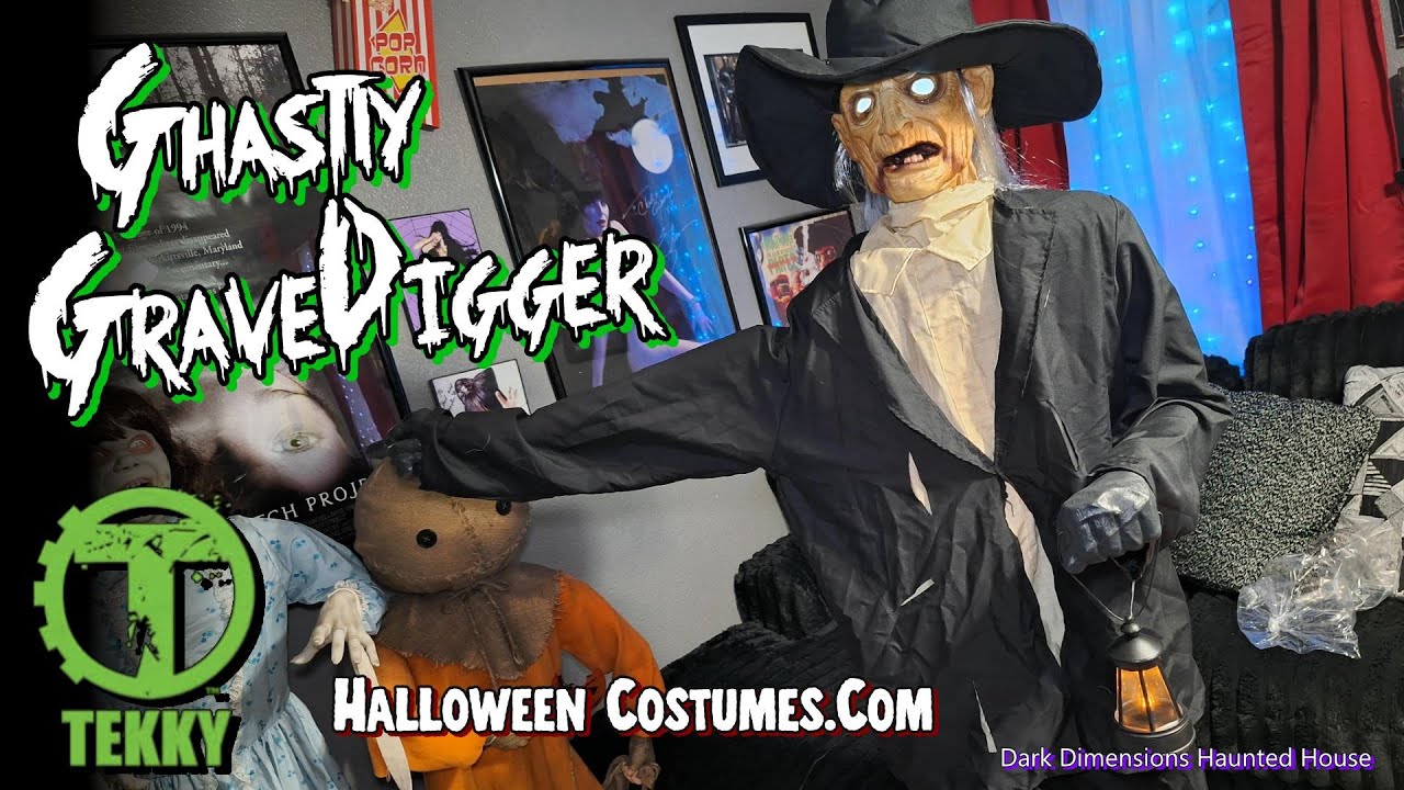 Halloween Costumes 6FT Ghastly Gravedigger Animatronic Prop by Tekky Unboxing / Setup & Review Video