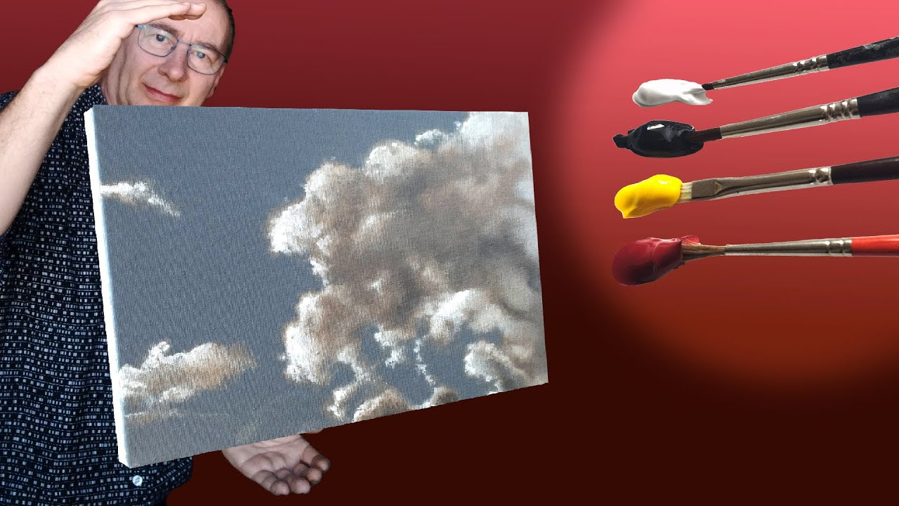 Arte nel cielo, dipingere le nuvole con colori acrilici diluiti