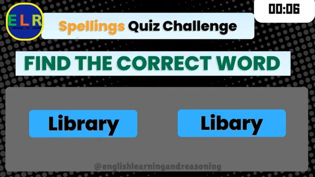 SPELLINGS BEE QUIZ CHALLENGE! LEVEL - MEDIUM #english #school