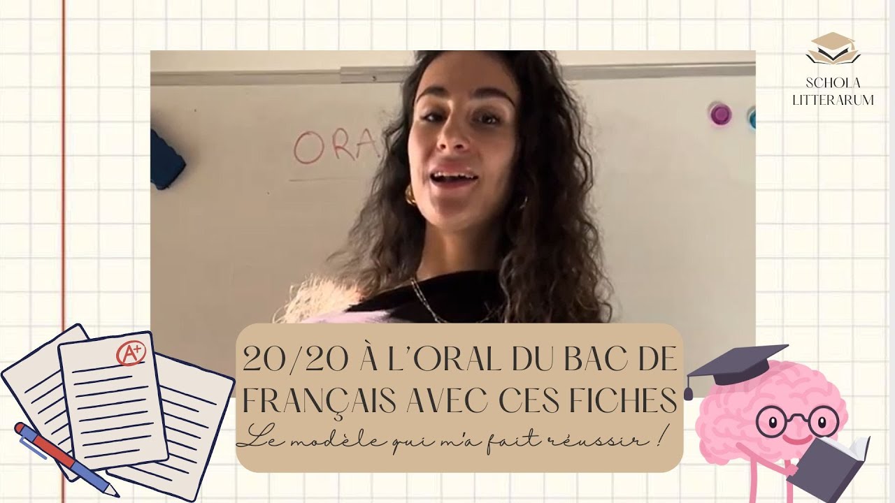 J'ai eu 20/20 à l'oral du bac de français en faisant ces fiches !