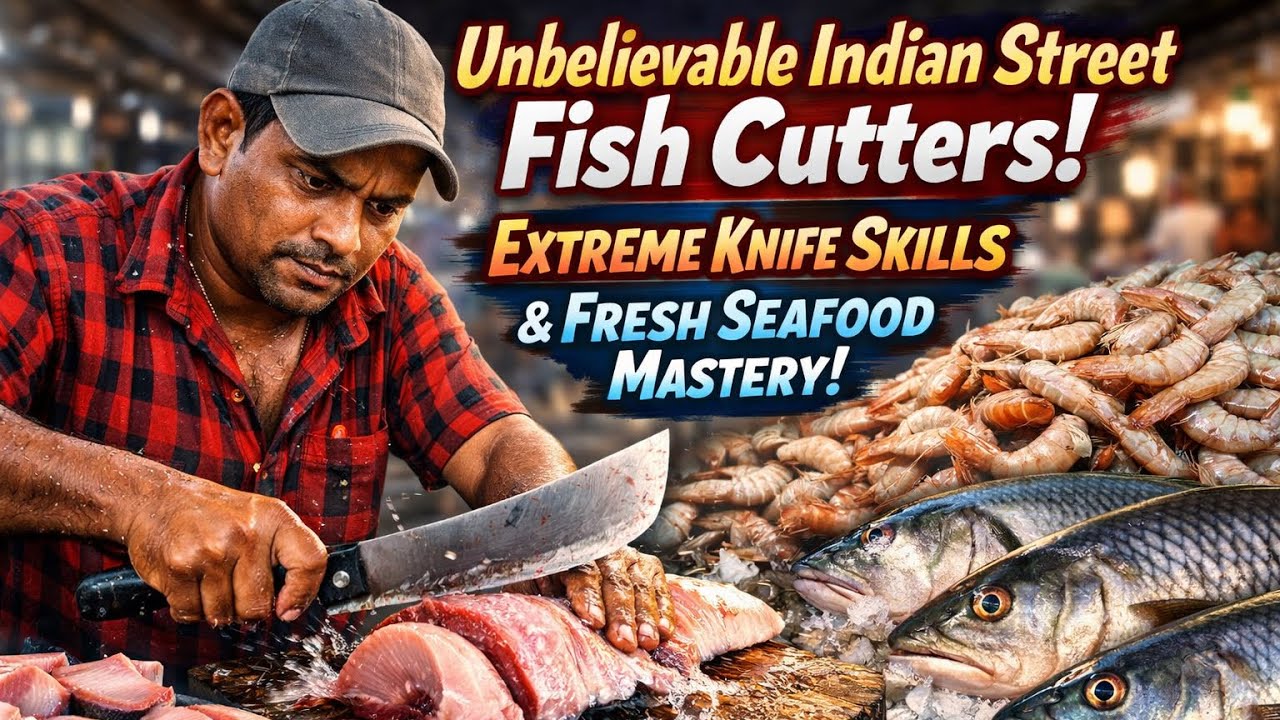 Insane Fish Cutting Skills in India’s Street Markets