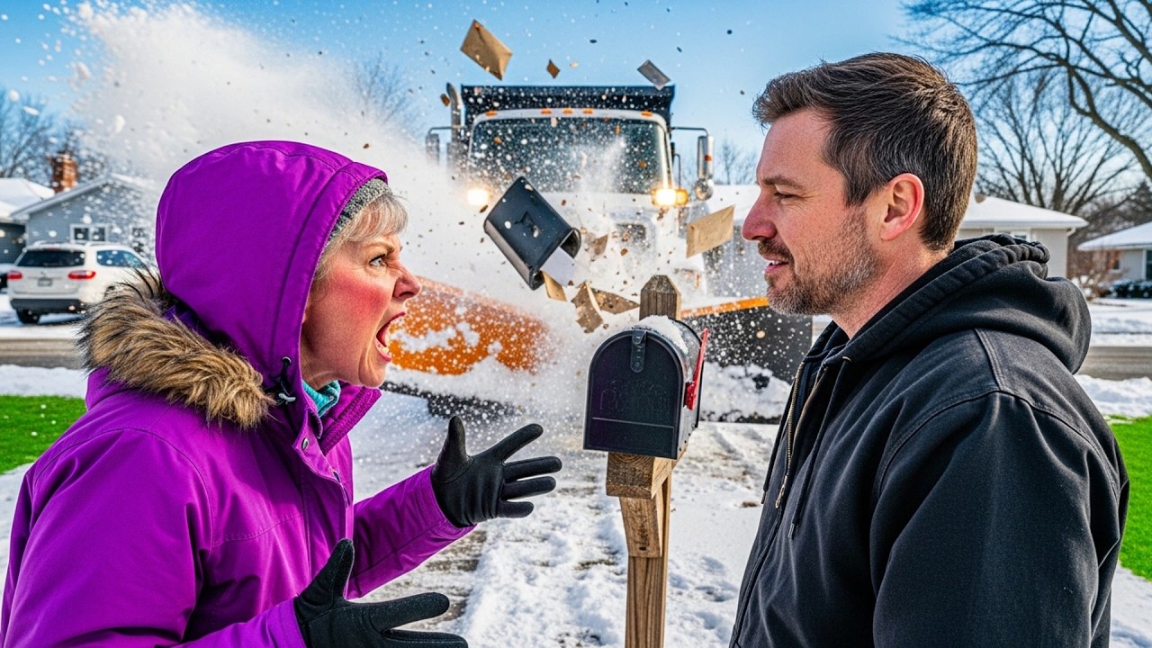 HOA Karen Demanded My Snowplow For Free, Watched Me Plow Her Mailbox Into The Next Zip Code