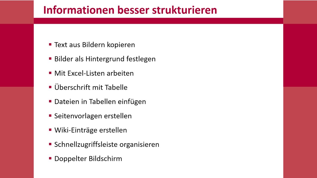 09 OneNote Informationen besser strukturieren