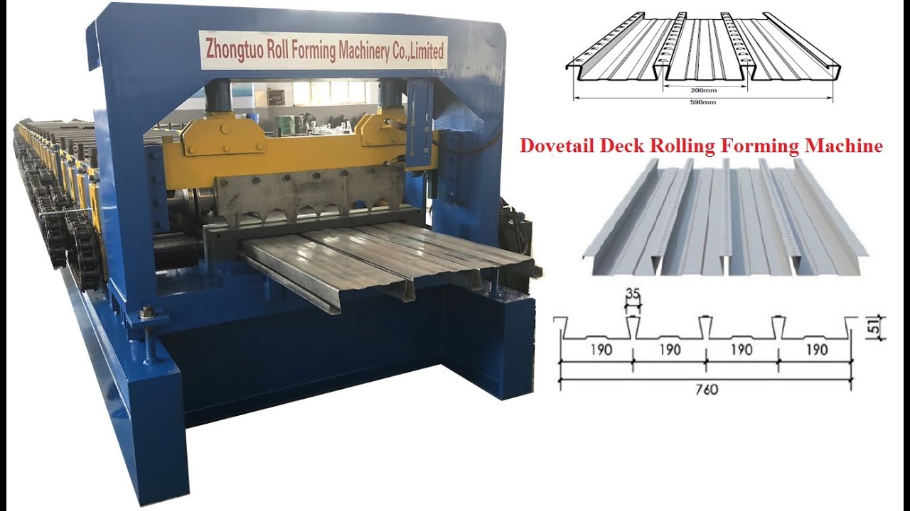 【zhongtuo】Dovetail Deck rolling forming machine