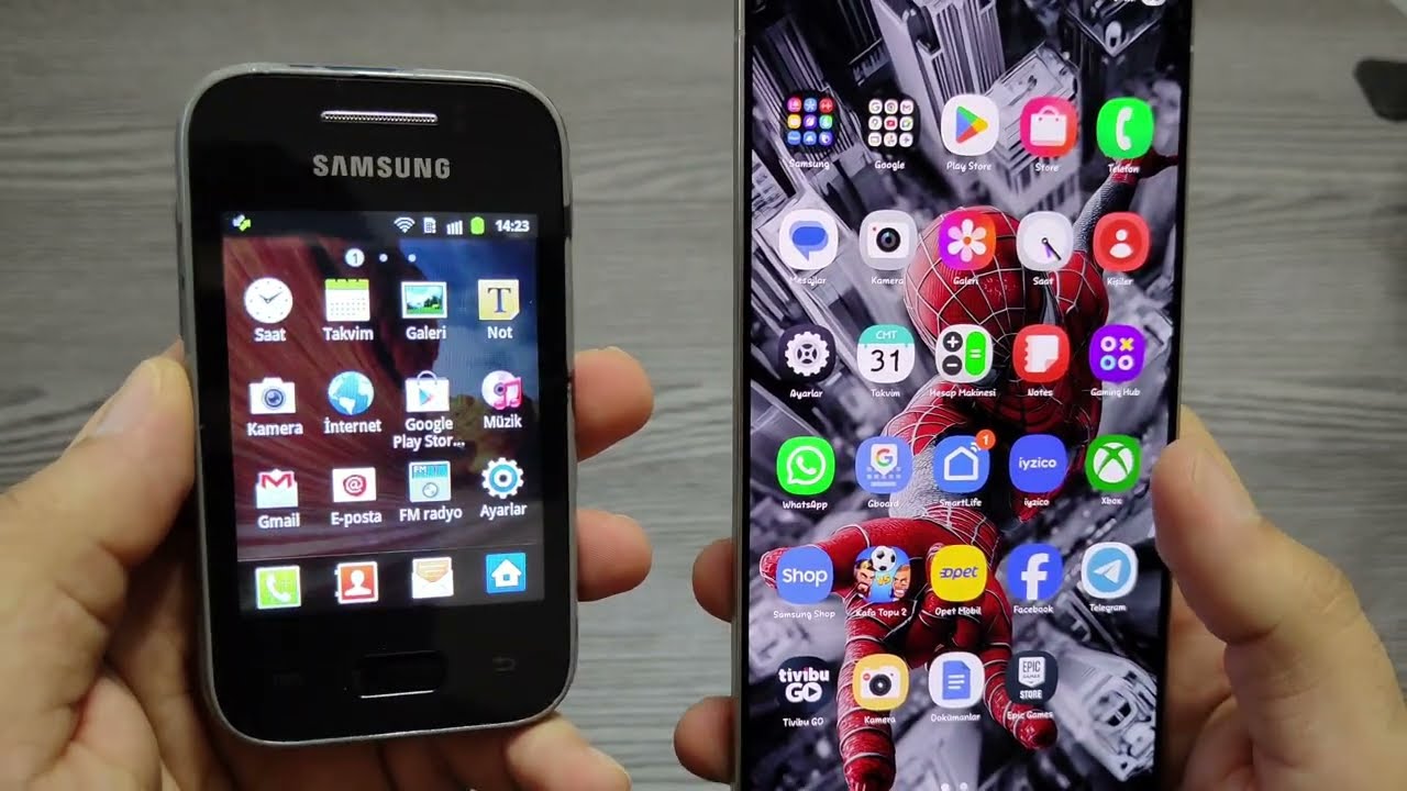 2011 vs 2025 Samsung Galaxy Cihazları Karşılaştırması
